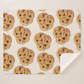 ヴィンテージクッキーのシームレスなパターン。手描きのイラス シェルパブランケット (正面(横))