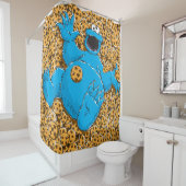 ヴィンテージクッキーの怪物とクッキー シャワーカーテン (インサイチュ)