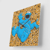 ヴィンテージクッキーの怪物とクッキー スクエア壁時計 (傾斜)