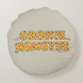 ヴィンテージクッキーの怪物とクッキー ラウンドクッション (裏面)