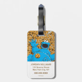 ヴィンテージクッキーの怪物とクッキー ラゲッジタグ (裏面縦)