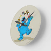 ヴィンテージクッキーの怪物のジャグリング ラウンド壁時計 (傾斜)