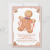 ヴィンテージクッキーエクスチェンジホリデーパーティー招待状 招待状 (正面)