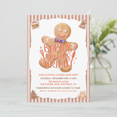 ヴィンテージクッキーエクスチェンジホリデーパーティー招待状 招待状 (スタンド正面)