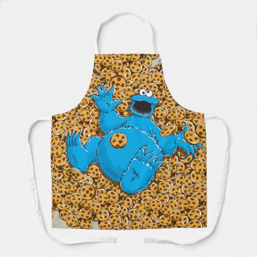 ヴィンテージクッキーモンスターとクッキー エプロン (正面)