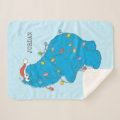 ヴィンテージクッキーモンスタークリスマスライト シェルパブランケット (正面(横))