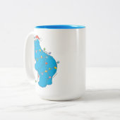 ヴィンテージクッキーモンスタークリスマスライト ツートーンマグカップ (正面左)