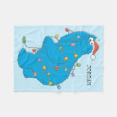 ヴィンテージクッキーモンスタークリスマスライト フリースブランケット (正面(横))
