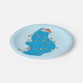 ヴィンテージクッキーモンスタークリスマスライト ペーパープレート (アングル)