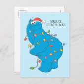 ヴィンテージクッキーモンスタークリスマスライト ポストカード (正面/裏面)