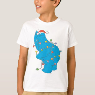 ヴィンテージクッキーモンスタークリスマスライト Tシャツ