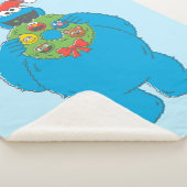 ヴィンテージクッキーモンスタークリスマスリース シェルパブランケット (3/4)