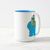 ヴィンテージクッキーモンスタークリスマスリース ツートーンマグカップ (正面右)