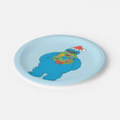 ヴィンテージクッキーモンスタークリスマスリース ペーパープレート (アングル)