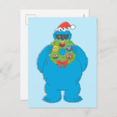 ヴィンテージクッキーモンスタークリスマスリース ポストカード (正面/裏面)