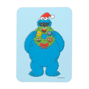 ヴィンテージクッキーモンスタークリスマスリース マグネット
