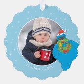 ヴィンテージクッキーモンスター |名前と写真 オーナメントカード (裏面)