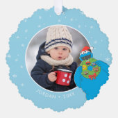 ヴィンテージクッキーモンスター |名前と写真 オーナメントカード (正面)