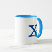 ヴィンテージクッキーモンスタ食べーのクッキーモノグラムX マグカップ (正面右)