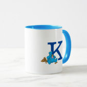 ヴィンテージクッキーモンスタ食べ物ーのクッキーモノグラムK マグカップ (正面右)