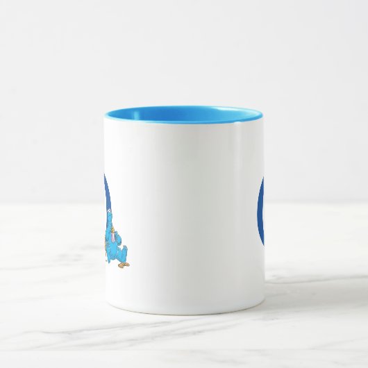 ヴィンテージクッキーモンスタ食べ物ーのクッキーモノグラムO マグカップ (中央)