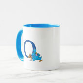 ヴィンテージクッキーモンスタ食べ物ーのクッキーモノグラムO マグカップ (正面左)