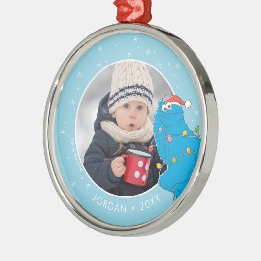 ヴィンテージクッキー |名前と写真 メタルオーナメント (左)