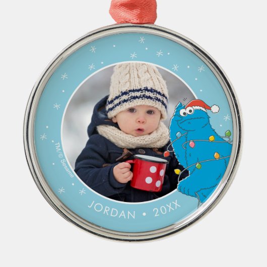 ヴィンテージクッキー |名前と写真 メタルオーナメント (正面)