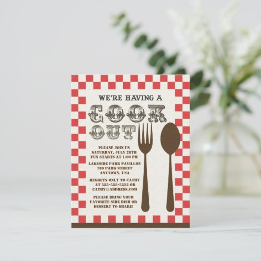 ヴィンテージクックアウトスタイル 招待状 (スタンド正面)