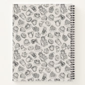 ヴィンテージクックブック名パーソナライズされたレシピ仕訳帳 ノートブック (裏面)