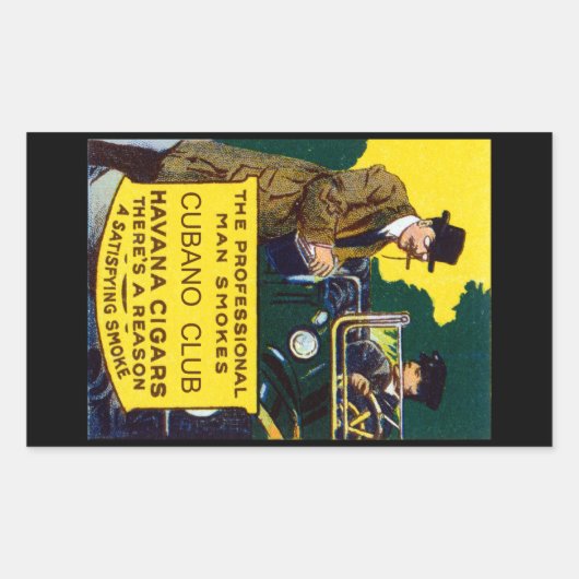 ヴィンテージクバノクラブシガー 長方形シール (正面)