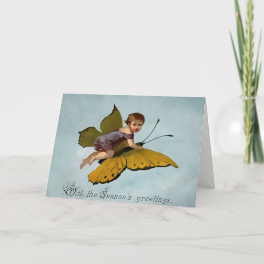 ヴィンテージクビクトリアンリスマスカード シーズンカード (正面)