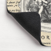 ヴィンテージクピッド・イン・ラブ結婚・ロマンチック婚約 マウスパッド (コーナー)