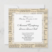 ヴィンテージクピッド・イン・ラブ結婚・ロマンチック婚約 招待状 (裏面)