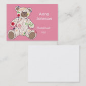 ヴィンテージクマ玩具付き名刺 名刺 (正面/裏面)