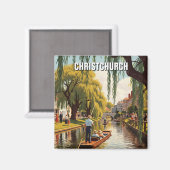 ヴィンテージクライストチャーチニュージーランドアヴォンリバー マグネット (正面/裏面)