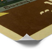 ヴィンテージクライストチャーチニュージーランドトラベル ポスター (角)