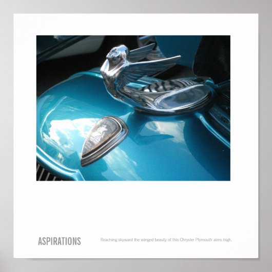 ヴィンテージクライスラープリマスオーナメント写真 ポスター (正面)