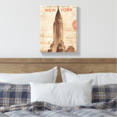 ヴィンテージクライスラー建物イン・ニューヨーク キャンバスプリント (インサイチュ (寝室))