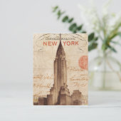 ヴィンテージクライスラー建物イン・ニューヨーク ポストカード (スタンド正面)