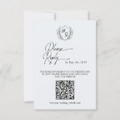 ヴィンテージクラウンの結婚式出席QRコード 出欠カード (正面)