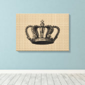 ヴィンテージクラウンをキャンバスに キャンバスプリント (インサイチュ (ウッドフロア))