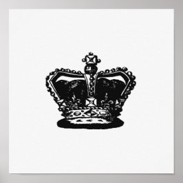 ヴィンテージクラウンイラストレーション ポスター