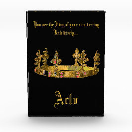 ヴィンテージクラウンギフトパーソナライズされたフォトブロック フォトブロック