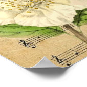 ヴィンテージクラウンバードミュージックフランスのノート ポスター (角)