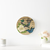 ヴィンテージクラウンバードミュージックフランスのノート ラウンド壁時計 (ホーム)