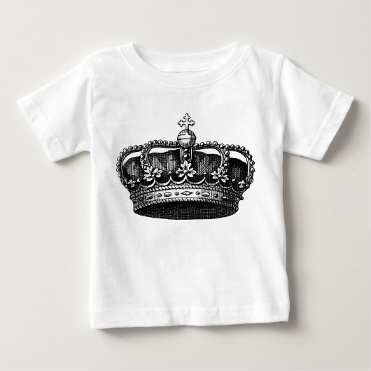 ヴィンテージクラウン02 – 黒 ベビーTシャツ (正面)