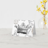 ヴィンテージクラウン…ノーテカード カード (黄色い花)