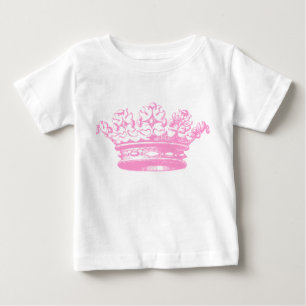 ヴィンテージクラウン – ピンク ベビーTシャツ