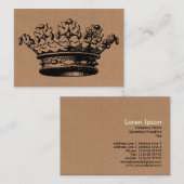 ヴィンテージクラウン – ブラックオンダンボールテックス 名刺 (正面/裏面)